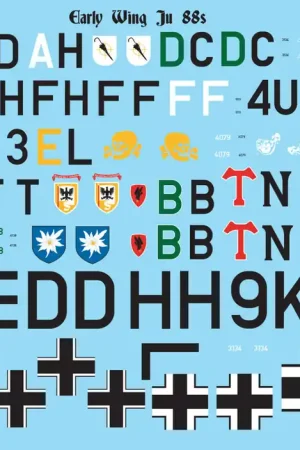 Aims 72D032 Junkers Ju-88 A-1 / A-0 / C-0 Decals Nouvelle Collection