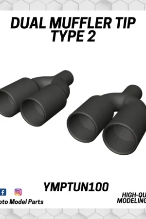 Dernier Modèle Yamamoto Model Parts TUN100 Dual Muffler tip Type 2