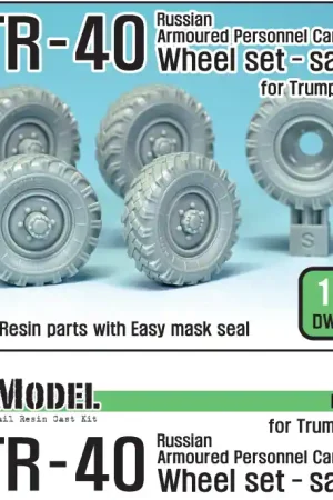 Achat Immédiat DEF Model DW35076 Russian BTR-40 Sagged Wheel set (for Trumpeter 1/35)