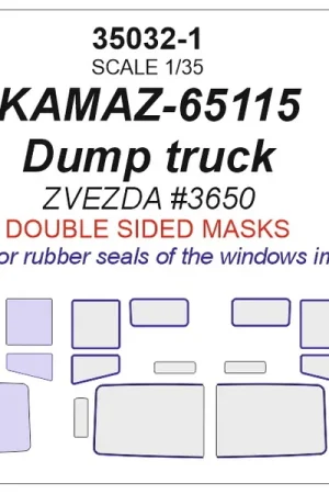 Acheter En Ligne KV Models 35032-1 KAMAZ-65115 Dump Truck (ZVEZDA 3650) - Double Sided