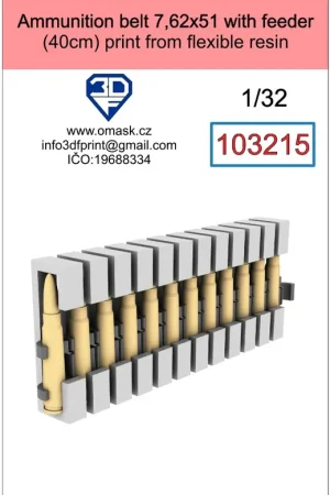 Bon Marché 3DF 103215 Ammunition Belt 7,62x51 NATO with Feeder (3D-Printed)