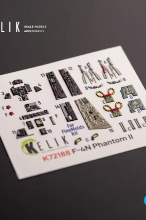 Dernière Chance KELIK K72188 F-4N Phantom - Interior 3D Decals For FineMolds Kit