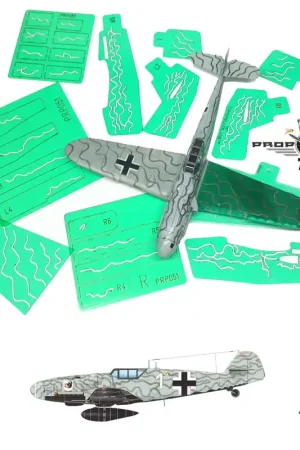 77propeller 051 Messerschmitt Bf-109 G-6 Wilde Sau - Camuflage Stencils Gerhard Pilz - 1./JG 300 for Eduard kits Offre Spéciale