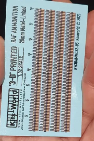 Acheter En Ligne Kits World 3DA3205 RAF 20mm Metal-Linked 3D Decal Ammunition Belts (320 rounds)