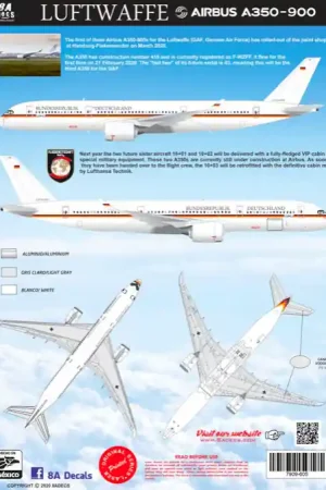 8aDecs 7909-605-144 Airbus A350-900 Luftwaffe Vip Vente Directe