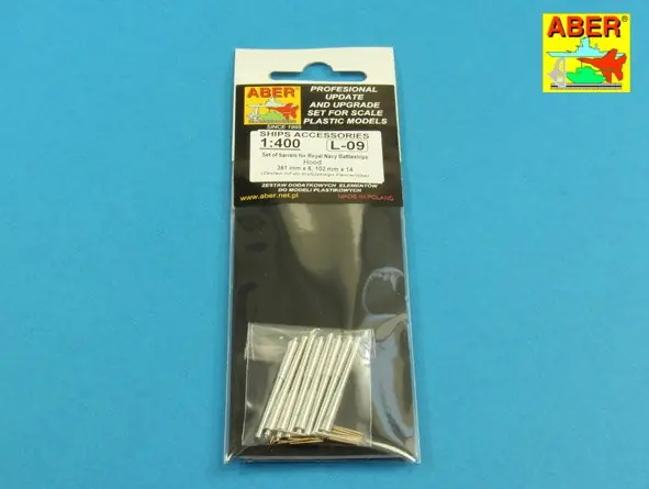 Aber 1-400L-09 Zestaw luf do pancernika Hood 381mm x 8, 102mm x 14 Paiement Sécurisé
