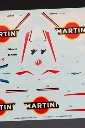 Bon Marché Hobby design HD04-0150 Ducati 1199 - Martini Logo Decal Set