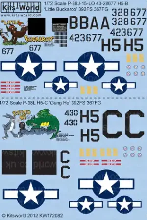 Expédition Rapide Kits World 172082 Lockheed P-38 J/L (‘Little Buckaroo‘ and ‘Gung Ho‘)