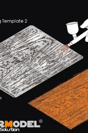 VoyagerModel.Co.Ltd TEZ087 Grain Stenciling Template 2 For All Marque