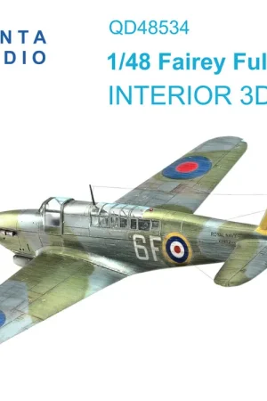 Affaire À Saisir Quinta Studio QD48534 Fairey Fulmar Mk.II 3D-Printed & Coloured Interior on Decal Paper (for Trumpeter kits)