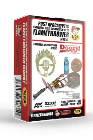 Nouvel Arrivage AK-Interactive DZ032 Post Apocalyptic Universal Steel Drum Hatch with Flamethrower Mount