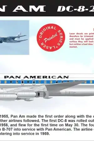 8aDecs 7909-818-144 Pan AM Douglas DC-8-21 Early Marque