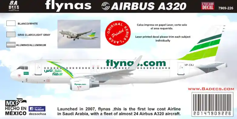 8aDecs 7909-226-144 A320 Flynas Offre Exclusive