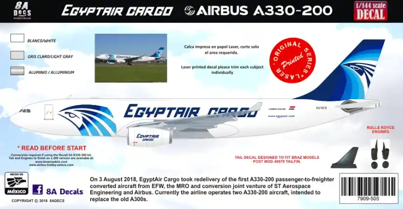 8aDecs 7909-505-144 Egypt Air Cargo A330-200 Pas Cher