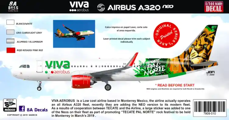 8aDecs 7909-510-144 Viva Aerobus Tecate Must-Have