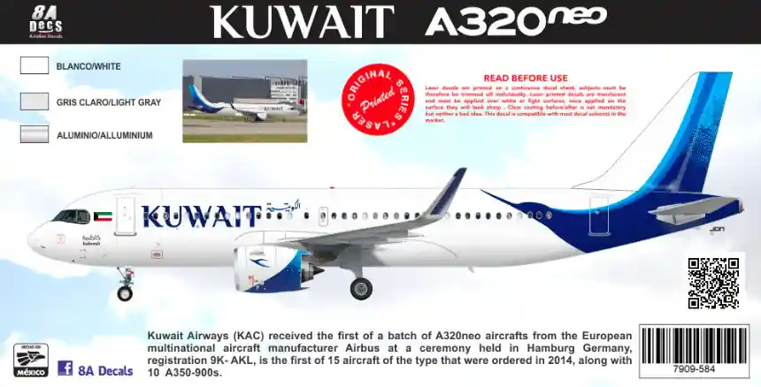 8aDecs 7909-584-144 A320 Neo Kuwait Airways Soldes