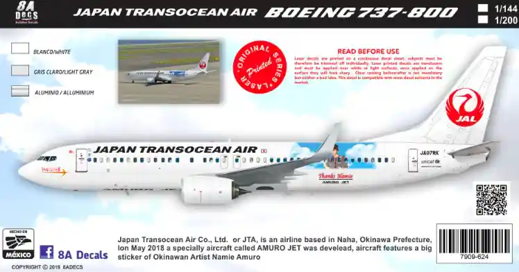 8aDecs 7909-624-144 JTA 737-800 NAMIE Usine Directe