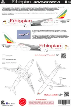 8aDecs 7909-661-200 Ethiopian 787-8 Haute Qualité